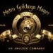 Logo of Metro Goldwyn Mayer with a roaring lion in the center, surrounded by a golden film strip and the text "An Amazon Company" below.